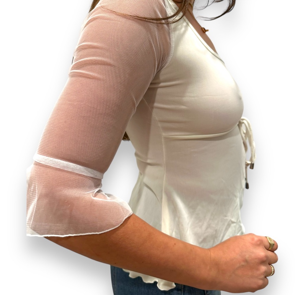 White mesh top
